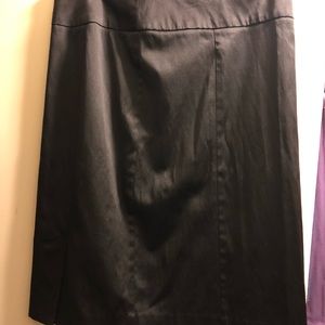 Black satin skirt